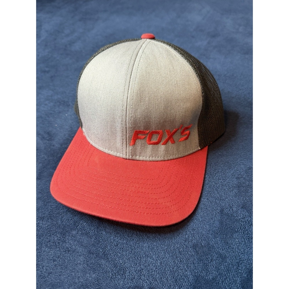 Fox's Snapback Trucker Hat Red Grey Skate Motocross Pacific Headwear 104C Cap